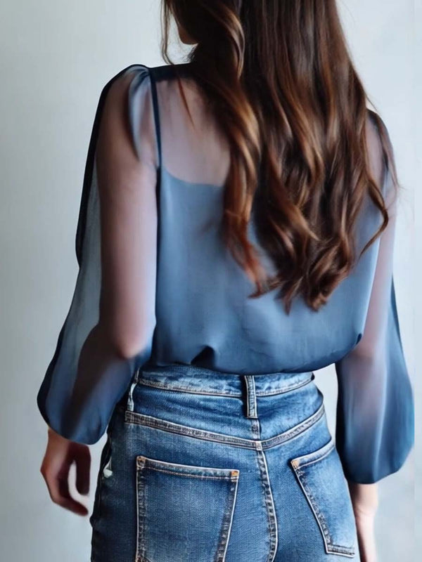 Blusa bohemia floral elegante