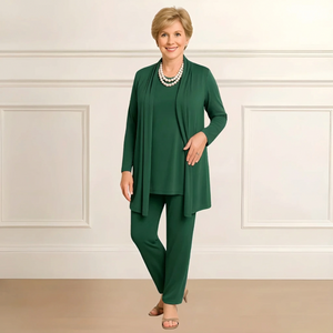 Women’s Cardigan Top and Pants 3-Piece Outfit Set