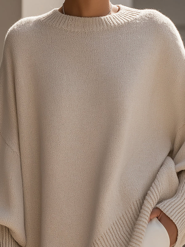 Women's Oversized Poncho Asymmetrical Knit Tunic Sweater