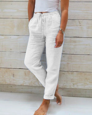 Women’s Relaxed Drawstring Pants with Tapered Fit Everyday Casual Style