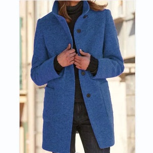 Stylish Mid-Length Women’s Winter Coat