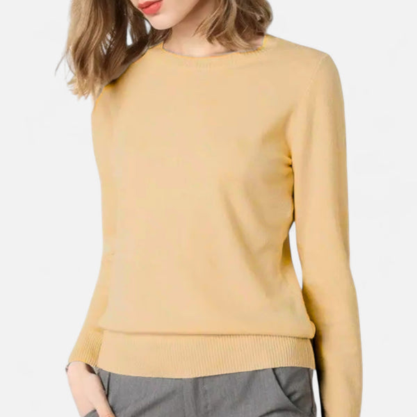 Classic Crew Neck  Long Sleeve Sweater Top