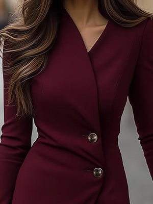 Women’s Elegant Wrap Midi Dress