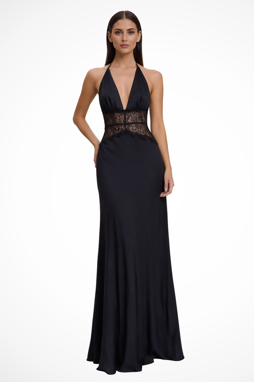 Women's Halter Neck Backless Maxi Dress
