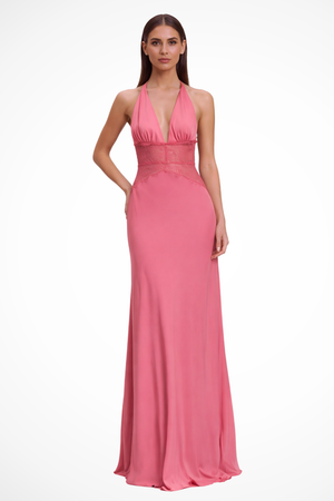 Women's Halter Neck Backless Maxi Dress