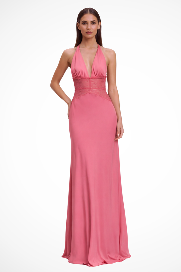 Women's Halter Neck Backless Maxi Dress