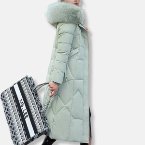 Luxury Faux Fur Hooded Long Puffer Coat