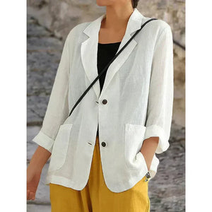 Women's Open-Front Button Cardigan