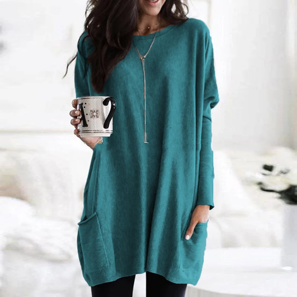 Women's Oversized Relaxed Fit Long Sleeve Tunic Top
