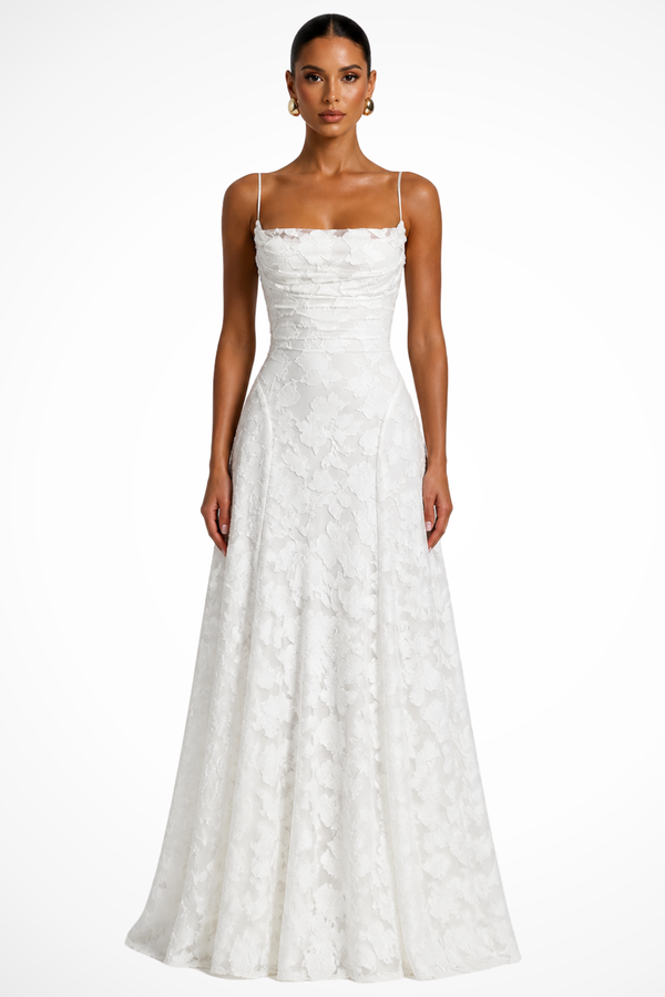 Women’s Floral Lace Mermaid Maxi Dress for Elegant Evening Events