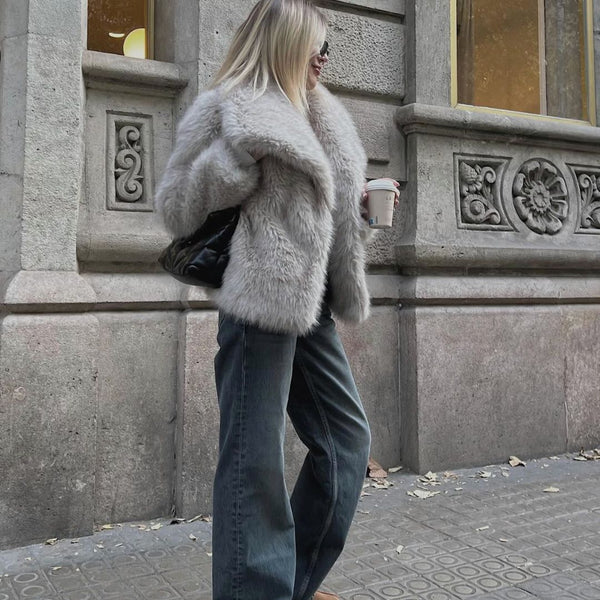 Women's Faux Fur Cropped Jacket
