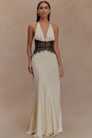 Women's Halter Neck Backless Maxi Dress
