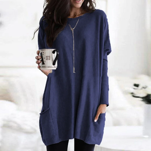 Women's Oversized Relaxed Fit Long Sleeve Tunic Top