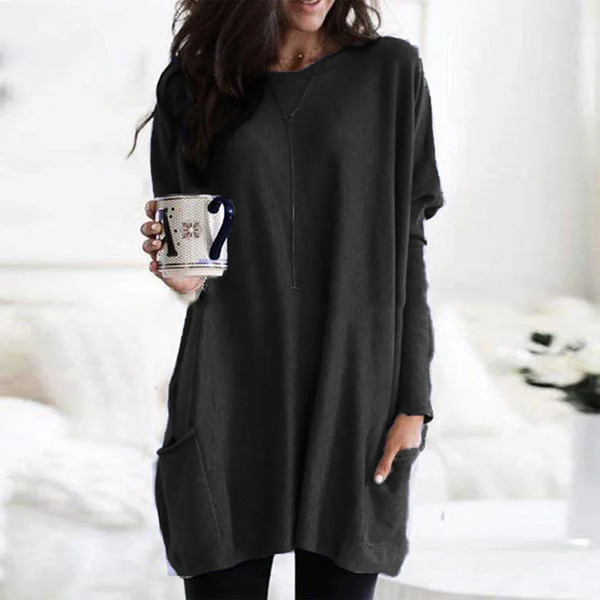 Women's Oversized Relaxed Fit Long Sleeve Tunic Top