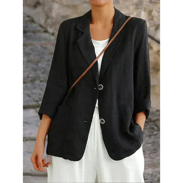 Women's Open-Front Button Cardigan