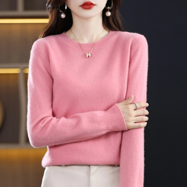Women's Classic Crew Neck Knit Sweater