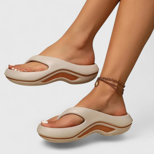 Women's Platform Slide Sandals with Cushioned Footbed