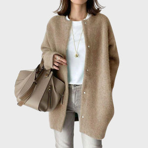 Women's Oversized Cozy Button-Up Cardigan