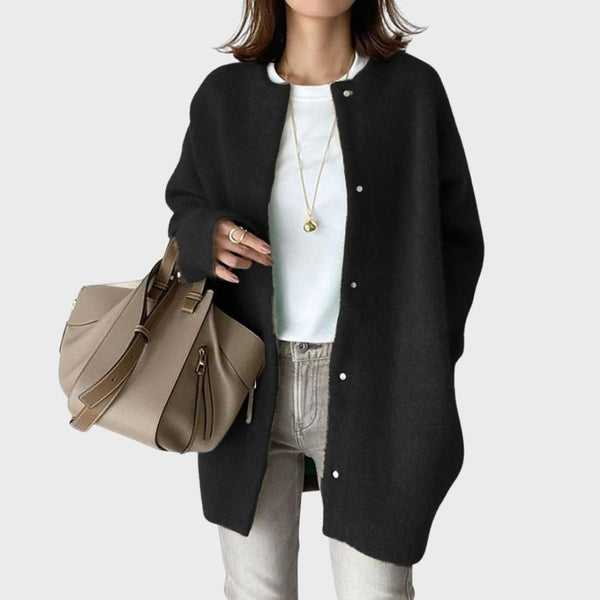 Women's Oversized Cozy Button-Up Cardigan