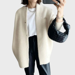 Women's Oversized Cozy Button-Up Cardigan