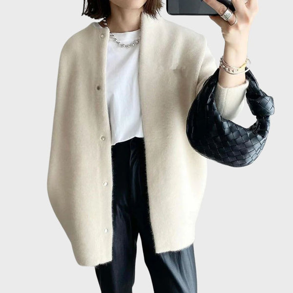 Women's Oversized Cozy Button-Up Cardigan