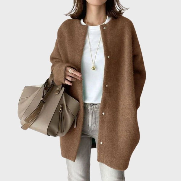 Women's Oversized Cozy Button-Up Cardigan