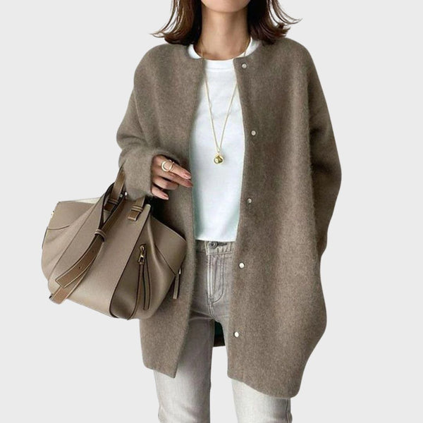 Women's Oversized Cozy Button-Up Cardigan