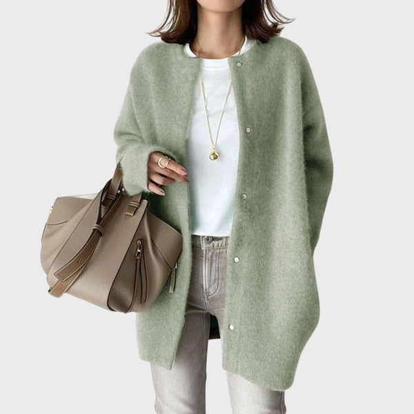 Women's Oversized Cozy Button-Up Cardigan