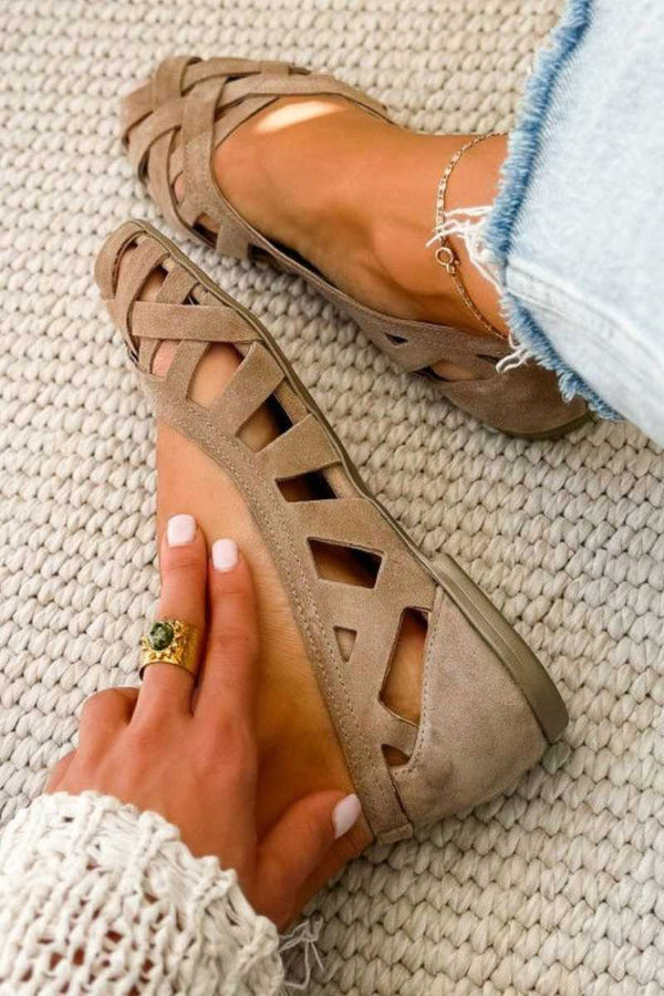 Women’s Strappy Woven Summer Flat Sandals