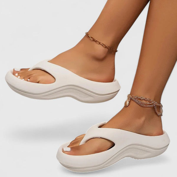 Women's Platform Slide Sandals with Cushioned Footbed