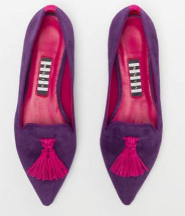 Women’s Pointed Toe Flat Shoes with Decorative Fringe