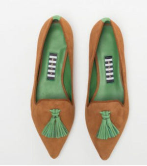 Women’s Pointed Toe Flat Shoes with Decorative Fringe