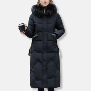 Luxury Faux Fur Hooded Long Puffer Coat