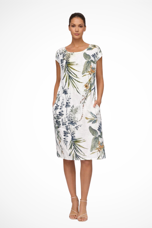 Women's Relaxed Fit Summer Dress Botanical Print