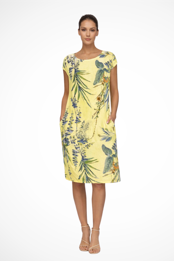 Women's Relaxed Fit Summer Dress Botanical Print