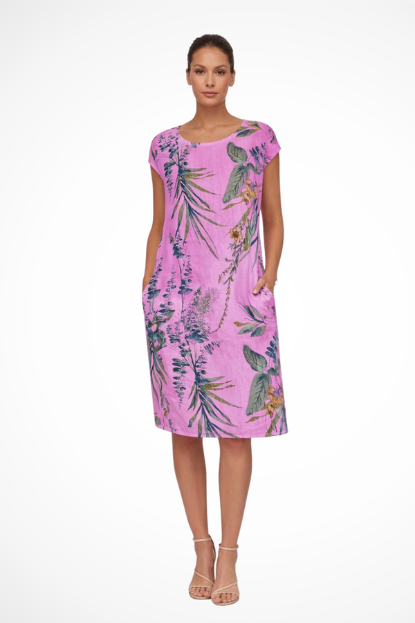 Women's Relaxed Fit Summer Dress Botanical Print