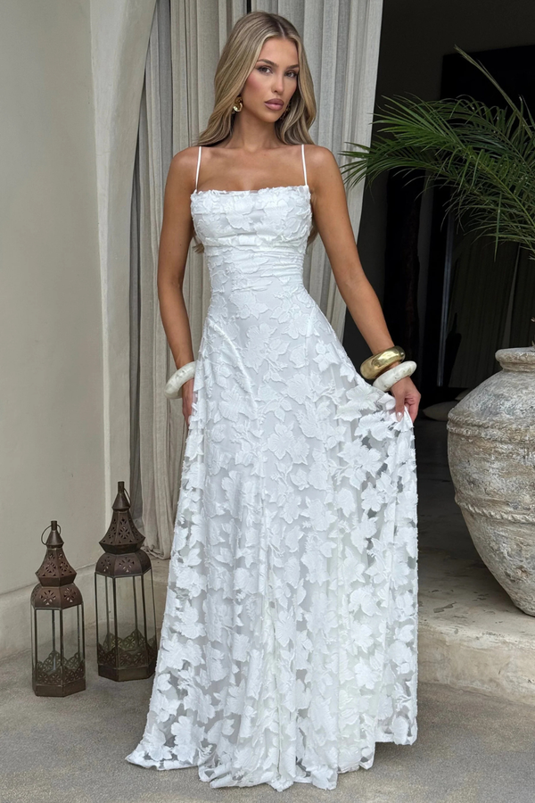 Women’s Floral Lace Mermaid Maxi Dress for Elegant Evening Events