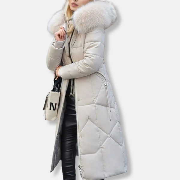 Luxury Faux Fur Hooded Long Puffer Coat