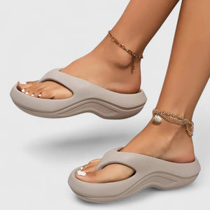 Women's Platform Slide Sandals with Cushioned Footbed