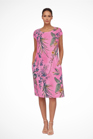 Women's Relaxed Fit Summer Dress Botanical Print