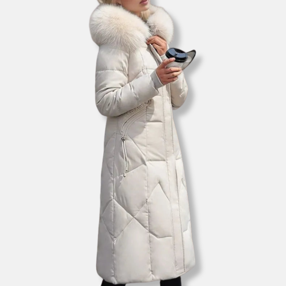 Luxury Faux Fur Hooded Long Puffer Coat