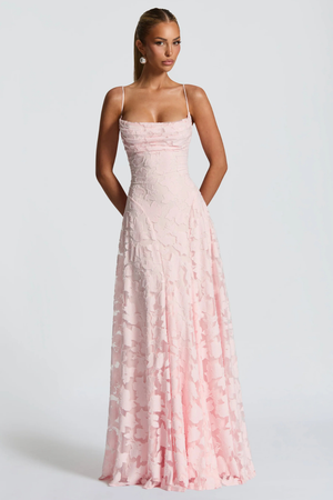 Women’s Floral Lace Mermaid Maxi Dress for Elegant Evening Events