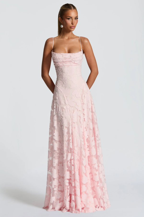 Women’s Floral Lace Mermaid Maxi Dress for Elegant Evening Events