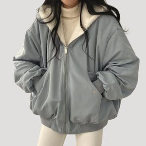Women's Oversized Long Winter Jacket with Hood