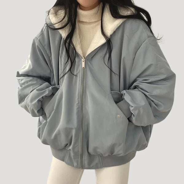 Women's Oversized Long Winter Jacket with Hood