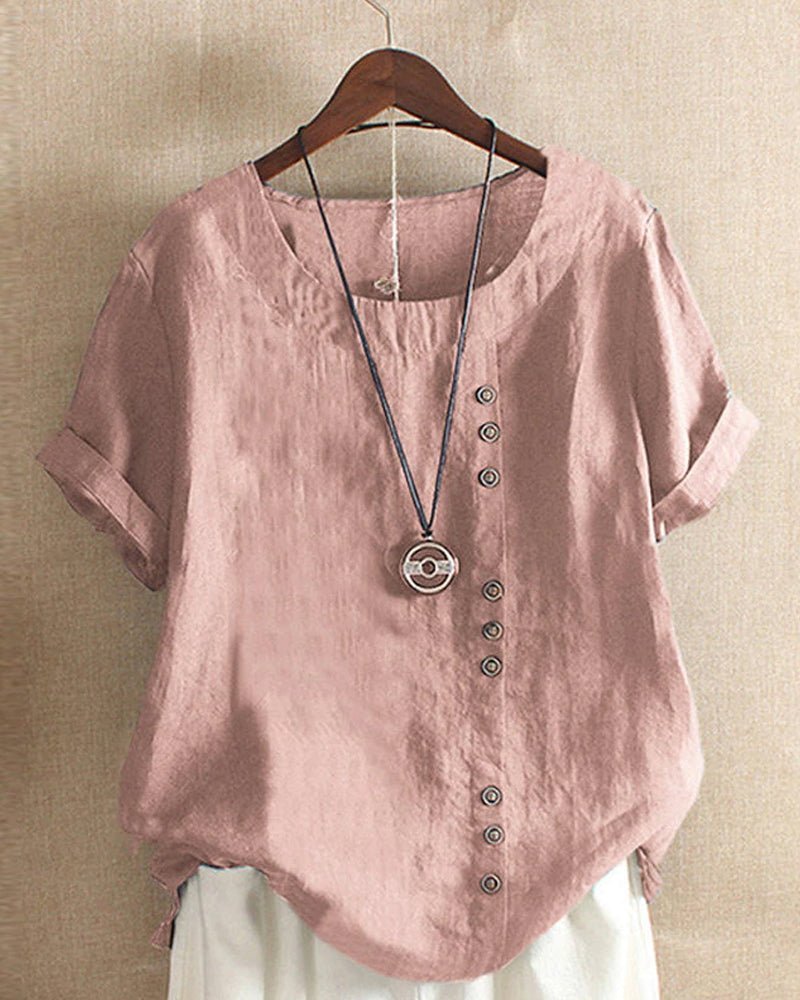 Blusa informal de mujer, holgada y con cuello en V