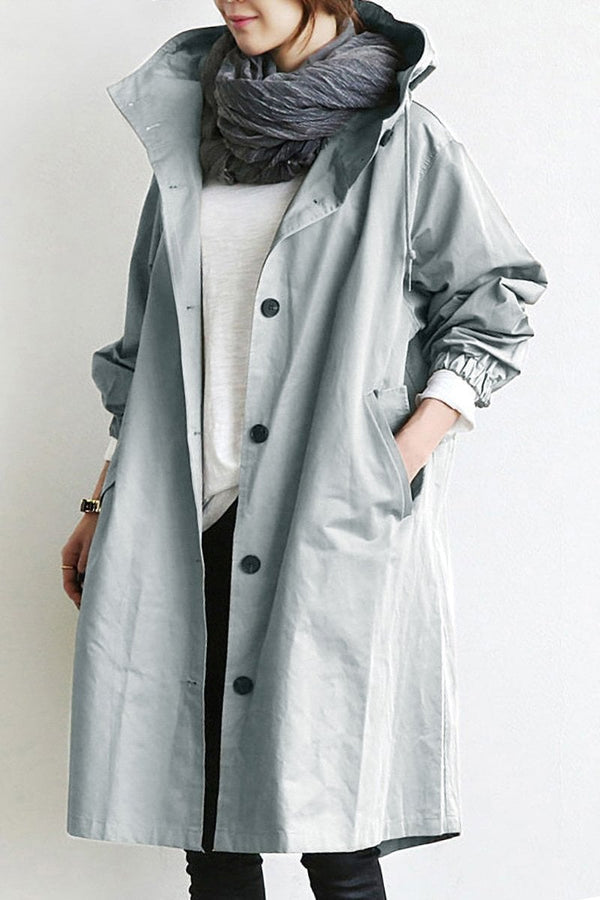 Women's Hooded Mid-Length Jacket