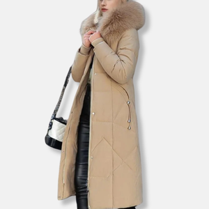 Luxury Faux Fur Hooded Long Puffer Coat
