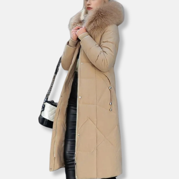 Luxury Faux Fur Hooded Long Puffer Coat