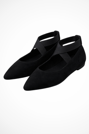 Women’s Pointed Toe Ballet Cross Strap Slip-On Comfort Shoes